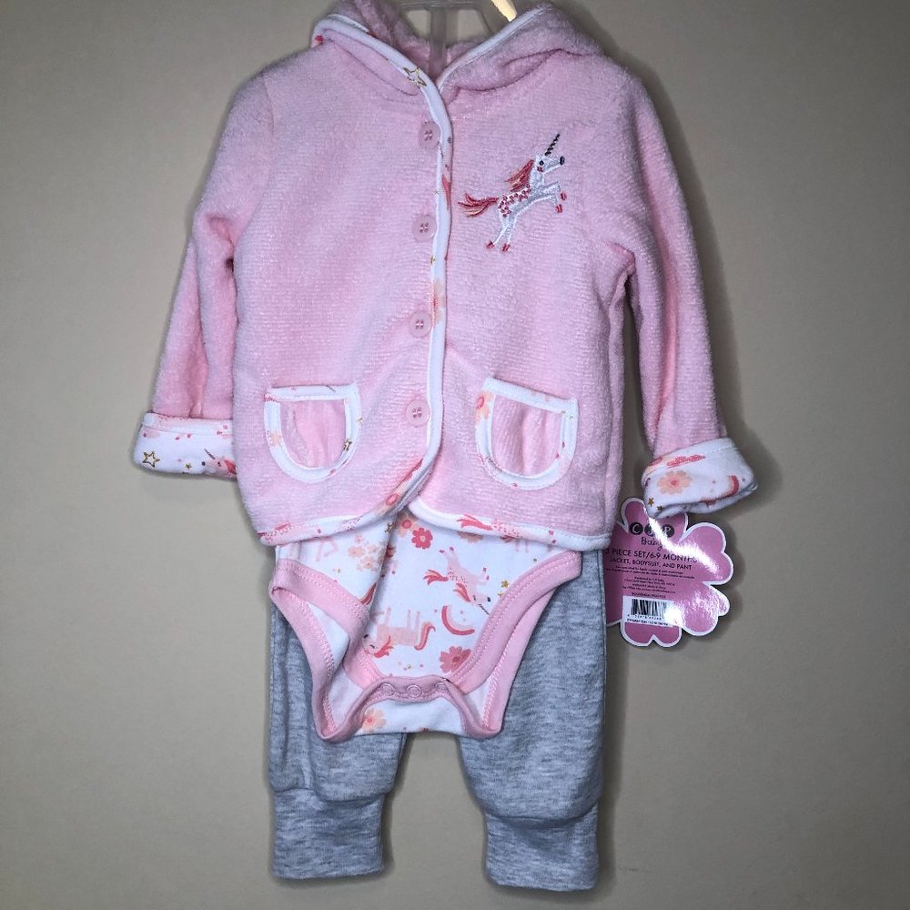 NWT Baby 3 Piece Girls Outfit